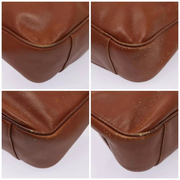 GUCCI Bamboo Hand Bag Suede Brown Gold 001 - Picture 14 of 16